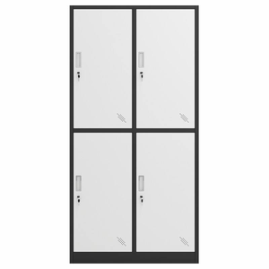Armario de Almacenamiento de Acero de 4 Puertas, Armario Metálico Comercial para Ropa, <span class=keywords><strong>Armarios</strong></span> Resistentes para Personal de Oficina, Gimnasio, Escuela, con Cerradura de Combinación - Product Image 3