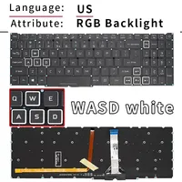 Teclado retroiluminado RU/ruso USA US para Acer Nitro 5 AN515-56 AN515-57, teclados para portátiles para juegos, luz roja LG05P_N10BRL/N14BRL, nuevo