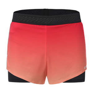 Pantaloncini da Jogging 2 in 1 Rosso Fiammante con Fodera in Rete ad Asciugatura Rapida per Corsa Notturna Sicura ed Esercizio Fisico Personalizzato - Product Image 1