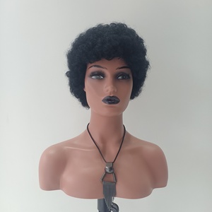 Perruque sans lacets pour le commerce transfrontalier africain, modèle <span class=keywords><strong>court</strong></span> entièrement mécanisé avec fonction <span class=keywords><strong>de</strong></span> coiffure pour <span class=keywords><strong>coupe</strong></span>, modèle LB-H49 - Product Image 4