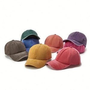 Hot Selling Sport Wholesale Unisex Washed Baseball Embroidered Distressed Sports Cap Custom Logo Cotton Vintage Dad <b>Hats</b> - Product Image 1