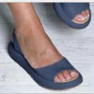 Sandales à lanières sport pour femme, nouveau style été 2020, grande taille européenne/américaine, talon plat plateforme, semelle extérieure en PU, bout ouvert - Product Image 4