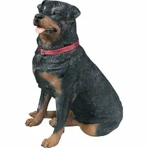 Resina Dimensione di Vita Bronzo Rottweiler Cane Giardino Statue