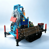 Petite foreuse hydraulique rotative diesel pour puits d'eau, moteur portable, profondeur de forage maximale de 150 m, entretien facile, garantie 1 an