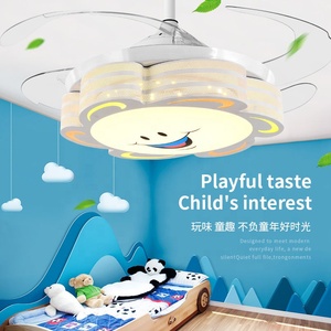 Vente chaude Ventilateur de plafond lumineux personnalisé de 42 pouces pour appareils électroménagers rose bleu Doraemon coloré avec lampe - Product Image 6