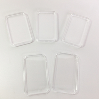 Boîte de rangement personnalisée 70mm 30mm, présentoir de protection carré en acrylique transparent en or argenté, supports pour capsules de pièces de monnaie