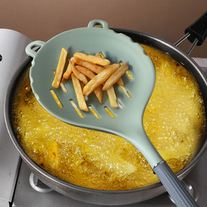 Silicone <b>Strainer</b> Long Handle Food Grade Non Stick For Noodles Dumplings Wontons Heat Resistant Kitchen <b>Colander</b> - Product Image 2