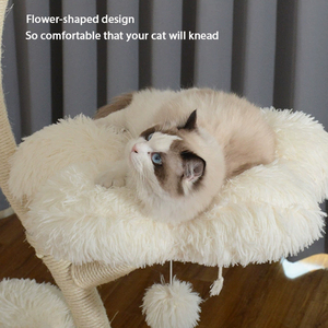 Großhandel Umweltfreundlicher Moderner Integrierter Katzenbaum mit Blumenstruktur, Klettergerüst und Sprungplattform - Product Image 4