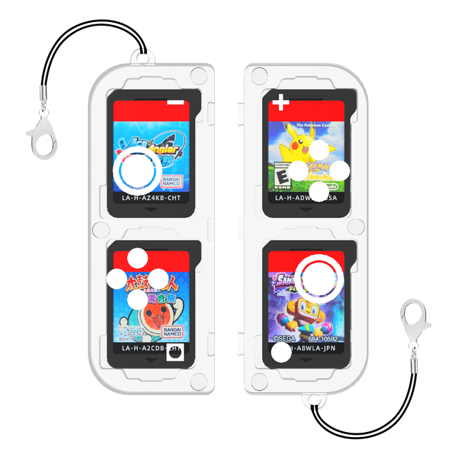 Crystal Clear Game Card Holder Pendant - Durable Secure Storage Case Portable Travel Accessories for Switch 2 Games Console