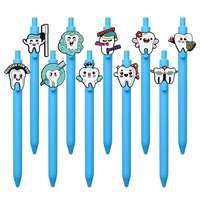Adorable gâteau d'anniversaire dessin animé porte-stylo accessoires PVC doux Gel autocollants bricolage stylo à bille neutre étui à stylo décoration ensemble