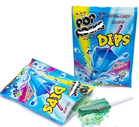 Vente chaude individuelle OEM emballage pop rock bonbons bonbons avec louche 8g sucette avec 4g de bonbons à éclater pour le bonbon à éclater