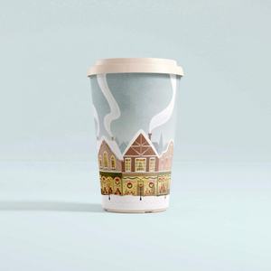 Tazas de café y té de estilo japonés de 16 OZ con estampado de flores de cerezo, a prueba de fugas y biodegradables, lo mejor para Matcha, Espresso - Product Image 4