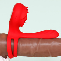 Sexspielzeug für Erwachsene App-gesteuerter Rosen-Vibrator zur Verzögerung der Ejakulation Paar-Vibrator Penisring für Männer-Massage