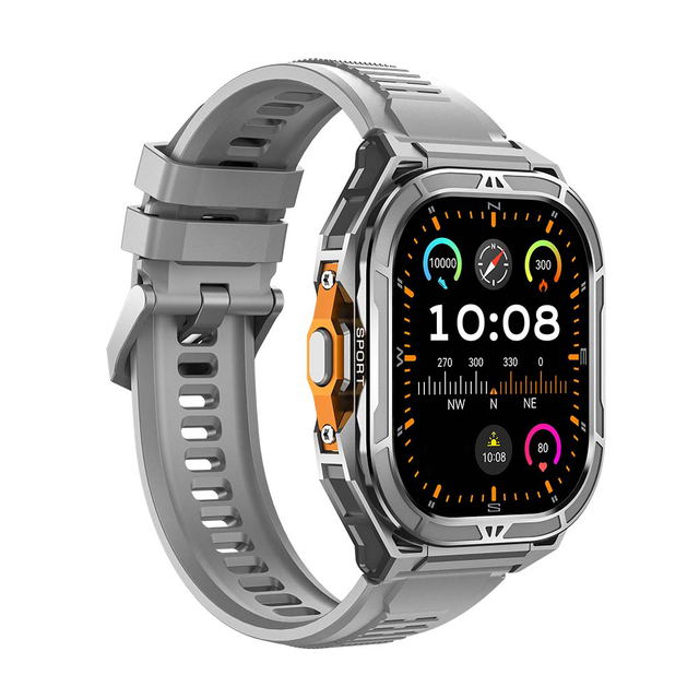 X5 Smartwatch 1.96-Inch AMOLED High-Definition Large Screen 3ATM Waterproof Global Positioning System Dual Frequency