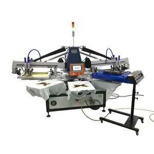 DOYAN automatic 3 color 8 station screen printing Machine for t shirt screen printer