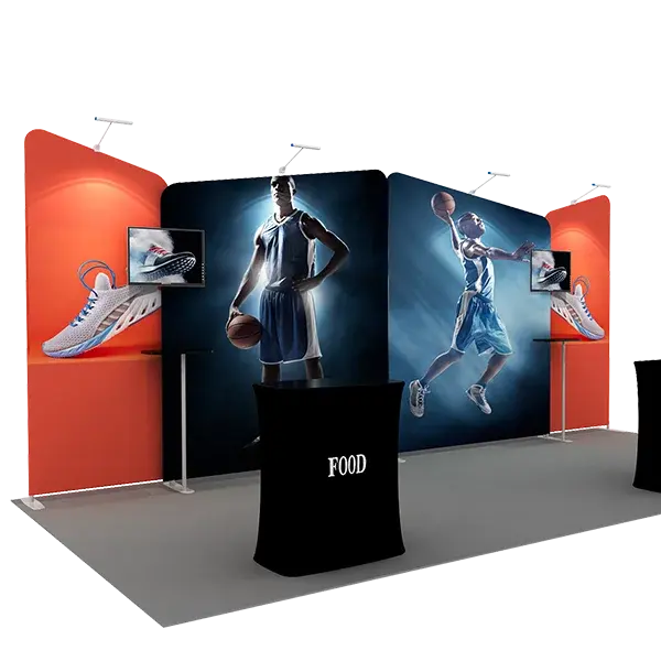 10X 10ft 3X3M Beursstand Display Achtergrond Banner Stand Tentoonstelling Teller Draagbare Lichtgewicht Expo Display