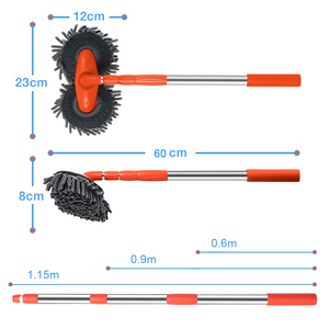 Kit de brosse de nettoyage de voiture, brosse de lavage en microfibre chenille, brosse de lavage de voiture à long manche télescopique, outil de nettoyage de voiture - Product Image 5