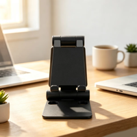 Support de téléphone et tablette pliable en alliage d'aluminium, multifonctionnel, pour diffusion en direct et visionnage de séries en continu