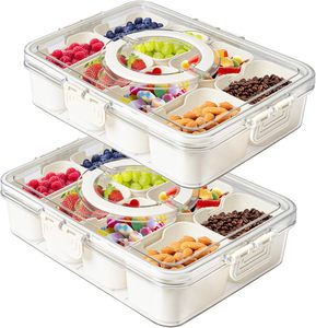 Contenedor de Alimentos Multifuncional Sunshine Modern de 8 Compartimentos, Plástico PP, Rectangular, con Asa, Capacidad de Carga de 10 kg - Product Image 1