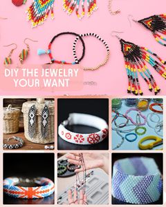 ערכת החרוזים 24000 יח 'זכוכית חרוזי זרעי צמידים תכשיטים עגיל הכנת כלים מתנות למבוגרים צפצוף צנוד ציוד - Product Image 6