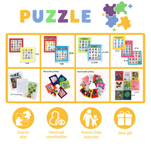 Jeu de puzzle coulissant promotionnel en plastique, personnalisable OEM avec impression UV, blocs mobiles, plusieurs tailles, carré vierge - Product Image 2