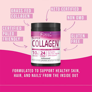 Complément alimentaire personnalisé de peptides de collagène multiples pour soutenir la peau, les cheveux et les ongles. Collagène en poudre non OGM. - Product Image 3