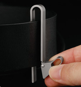 Erkekler için titanyum anahtar kemer klip anahtarlık klip kemer döngü anahtar halkalı anahtarlık tutucu anahtar kancası pantolon çanta için - Product Image 5