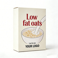 Boîte de céréales de petit-déjeuner en carton de luxe, flocons d'avoine faibles en gras, emballage OEM ODM, boules fruitées, cornflakes, boîte de céréales de petit-déjeuner 250g