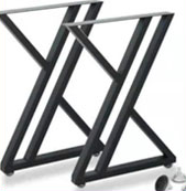 Pieds de table ronds en métal de qualité supérieure, pour table de salle à manger moderne, de style industriel lourd et luxueux.
