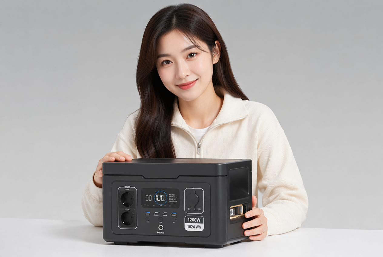 1200W Portable Power Station 992Wh LiFePO4 Battery Solar Generator Backup Power for Home Outdoor Travel