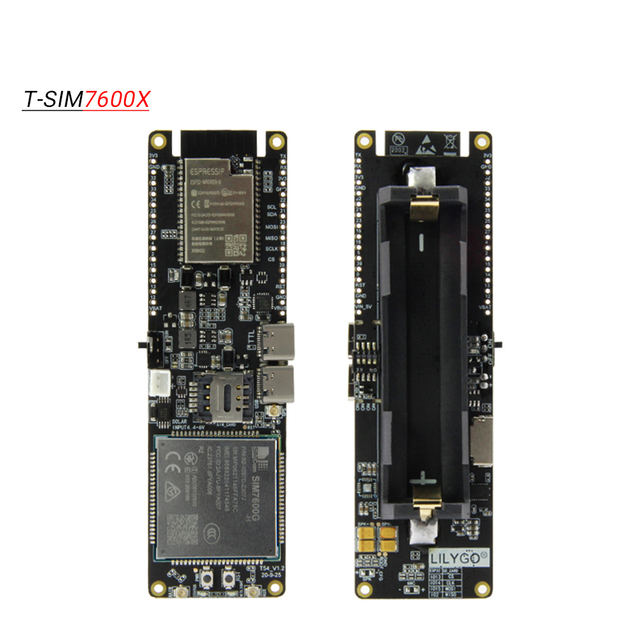 LILYGO T-SIM7600G-H R2 T-SIM7600E-H 4G ESP32 Module 18560 Battery Holder Solar Charge ESP32-WROVER WiFi BLE Development Board