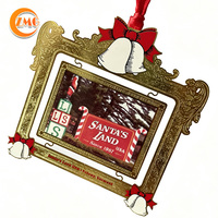 Meilleures ventes d'ornements de Noël en métal argenté découpés au laser, personnalisables et de haute qualité
