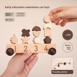 Small Wooden Toy Car for Children Mini Car <strong>Model</strong> with <strong>Number</strong> Recognition Feature for Educational Toy - Product Image 2