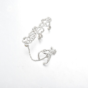 Flower Shape Rhodium Plated 925 Silver <b>Crystal</b> <b>Ring</b> Women's Romantic Everyday Wear Adjustable Jewelry - Product Image 5