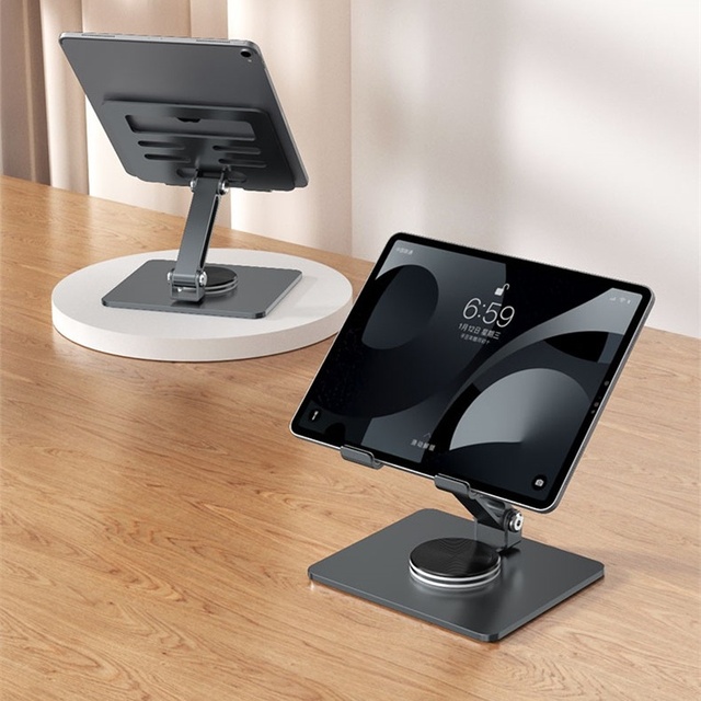 360 Rotating Metal Tablet Stand MT131 Aluminium Alloy Firmly Support Free Adjustment