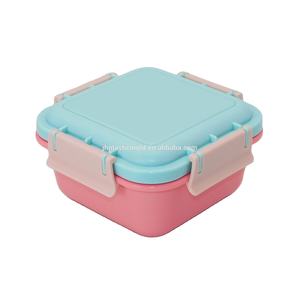Contenedor de comida hermético a prueba de fugas de 380Ml, caja de aperitivos para niños, caja de sándwich Bento de plástico, fiambreras escolares con cuatro cerraduras - Product Image 4
