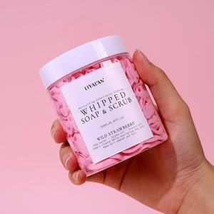 Exfoliante Corporal Natural de Fresa Batida 250ml con Manteca de Karité y Aceite de Coco, Etiqueta Privada, Cuidado de la Piel OEM - Product Image 4