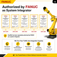 Robot industriel FANUC R-2000iC/210F 210 kg 2655 mm 6 axes pour la manutention lourde et l'automatisation de la soudure par points