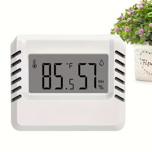 Termometer Higrometer Digital Mini Ultra Tipis untuk Dalam Ruangan dengan Dudukan Plastik Magnetik - Product Image 1