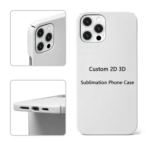 Casing ponsel pintar kustom DIY penutup telepon genggam sublimasi desainer 3D PC kosong untuk iphone 13 14 Pro Max