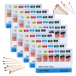 Puntas de Gutapercha Manuales <span class=keywords><strong>para</strong></span> Tratamiento Endodóntico de Conductos Radiculares Dentales, Todos los Tamaños .02/.04/.06, Conicidad 60/120 Piezas/Caja - Product Image 4