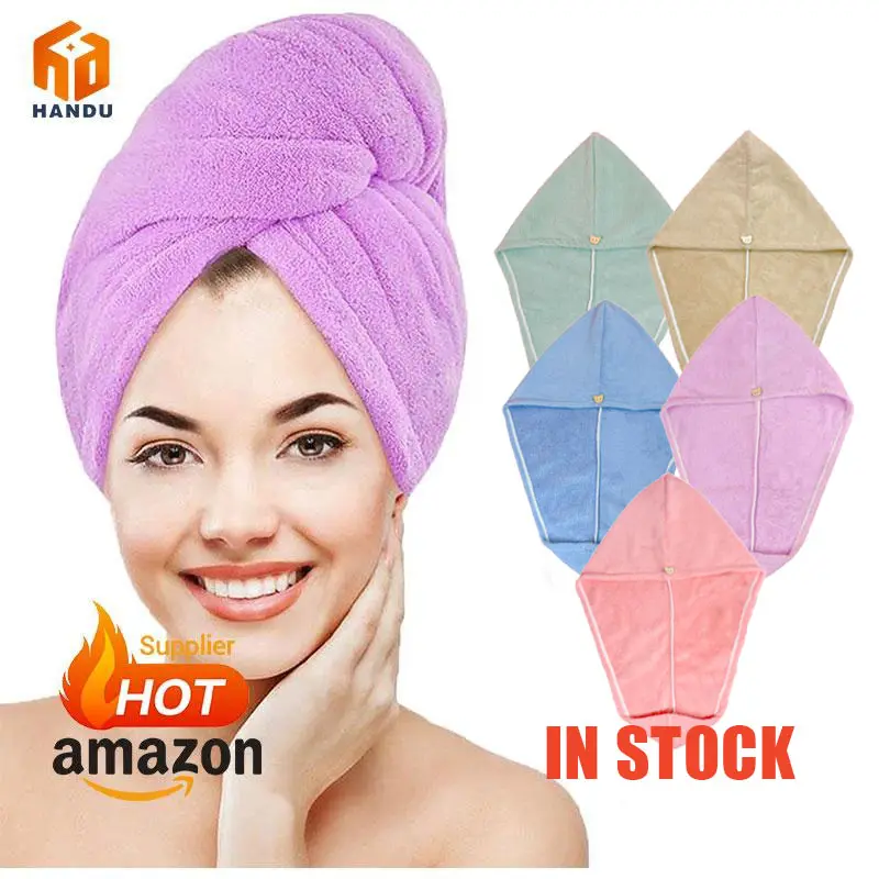 Пользовательский логотип, персонализированный супер впитывающий Быстросохнущий мягкий волшебный тюрбан, полотенце для волос из микрофибры
