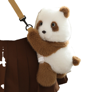 Factory Price Cute Animal Crossbody Shoulder <strong>Bag</strong> Super Soft Plush Toy Custom Backpack Hanging Fox Dog <strong>Panda</strong> - Product Image 1