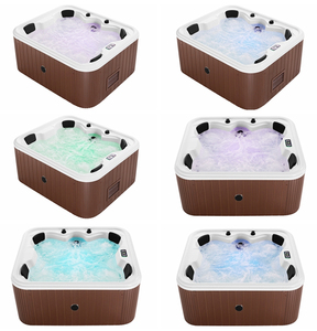 <span class=keywords><strong>Spa</strong></span> extérieur pour <span class=keywords><strong>4</strong></span> personnes - Baignoire à remous en <span class=keywords><strong>acrylique</strong></span> avec lumières LED et jets de massage pour jardin - Product Image 5