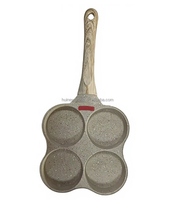 Poêle à frire à fond plat pour petit-déjeuner, idéale pour les œufs et les hamburgers, en aluminium, avec 4 trous, pour la cuisson – Offre Spéciale