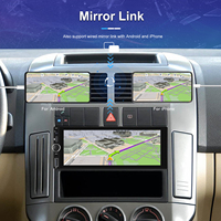 Podofo 1 Din Android autoradio 2 + 64 Go Single Din 6.86 pouces écran tactile CarPlay/Android Auto 1080P GPS WIFI FM RDS Type C Port