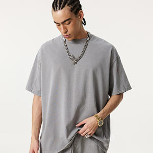 Camiseta de Hombre de Color Sólido 100% Algodón, Estilo Hip Hop, Casual, de Manga Corta, Suave, Transpirable, Corte Regular, para Uso Diario en Verano - Product Image 2