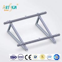 Support de montage triangulaire solaire en aluminium ArtSign, inclinaison réglable, trépied PV, système de montage de panneaux solaires pour toit plat et sol