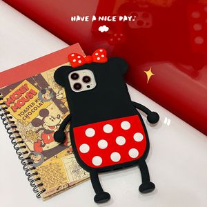 <span class=keywords><strong>Coque</strong></span> de téléphone 14pro 15 en silicone souple pour femme, motif <span class=keywords><strong>Minnie</strong></span> en trois dimensions, vue arrière, adaptée aux dessins animés 13 - Product Image 2