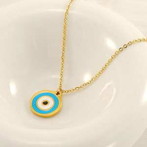 ZOGXIN Evil Eye Necklace Gold Chain Blue Pendant Women Fashion Jewelry Gift Party Accessory - Product Image 4